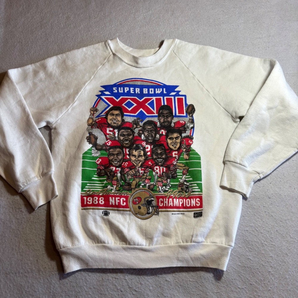 Vintage‎ 1988 San Francisco 49ers Super Bowl XXIII Crewneck Sweatshirt M